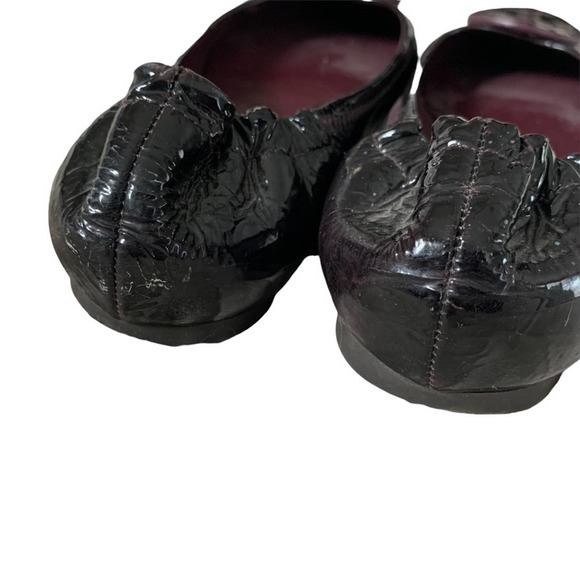Tory Burch Reva flats maroon patent leather flat 9 - Picture 4 of 8